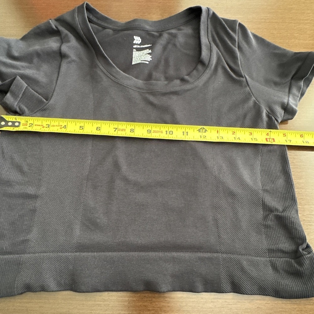 All In Motion Cropped Performance Top Activewear Black Size XL - Picture 5 of 6
